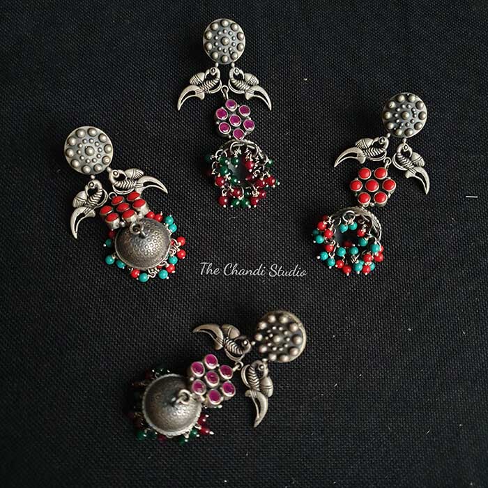 Parrot Stone Earring