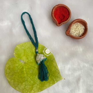 Sterling Silver Lumba Rakhi (Green)