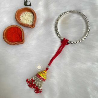 Sterling Silver 'Celebrations' Hand Painted Lumba Rakhi