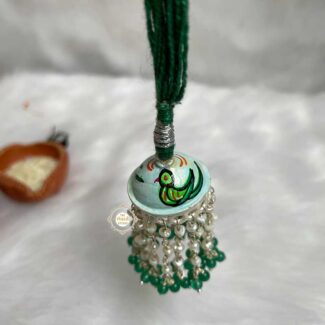 Sterling Silver 'Quirky Parrot' Hand Painted Lumba Rakhi