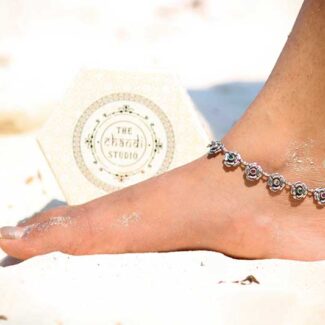 Rose Pure Silver 925 Ankle Bracelet/Payal