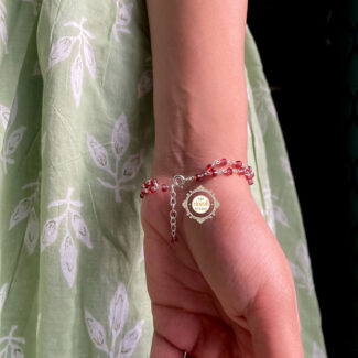 Rustic Romance Garnet Bracelet