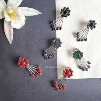 Floral Spike Stone Earring