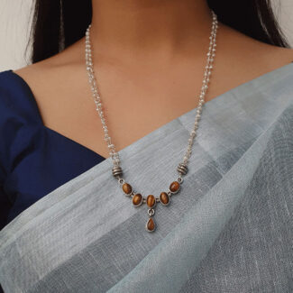 Halka Phulka Tiger Eye Necklace