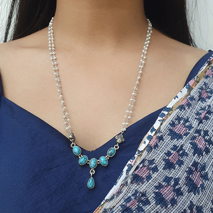 Halka Phulka Turquoise Necklace