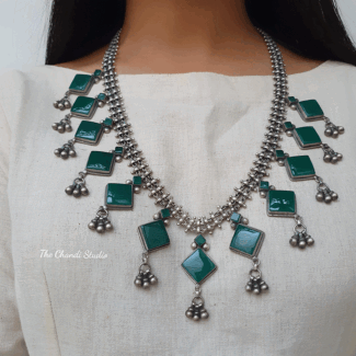 Original Green Onyx Statement Necklace