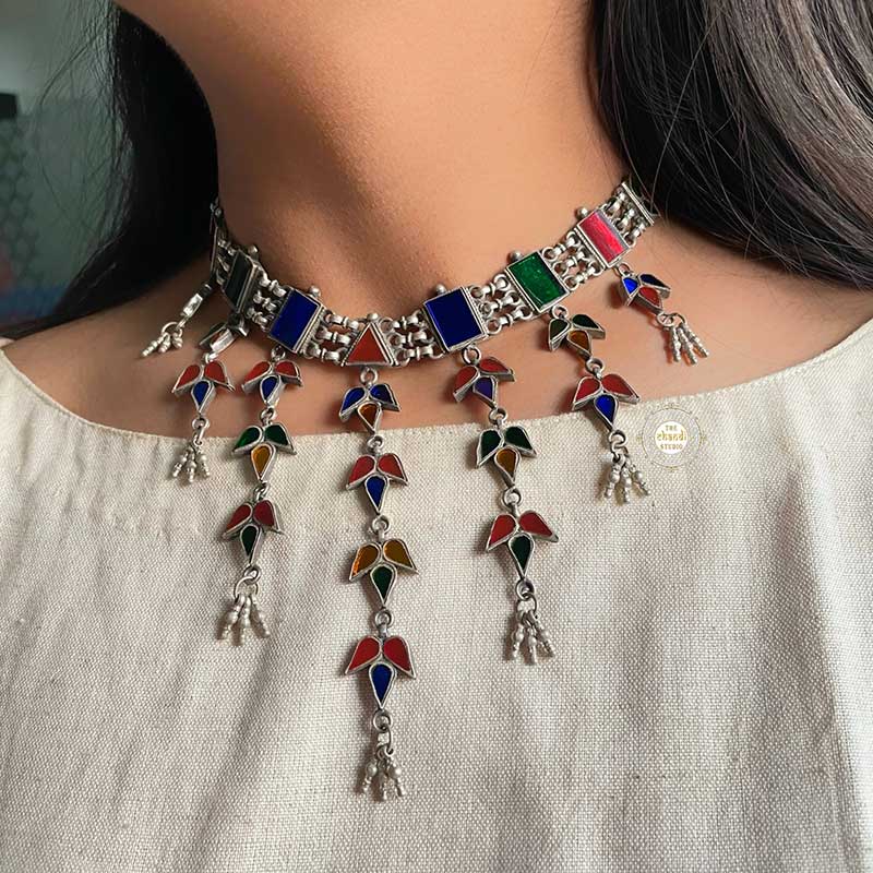 Afghan Glass Jharna Necklace