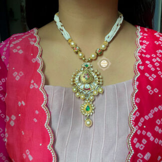 Muhurat Gold Polish Paisley Necklace