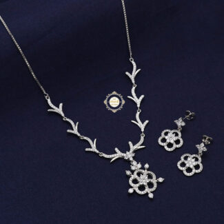 Sparkling Treasure Snowflake Necklace Set