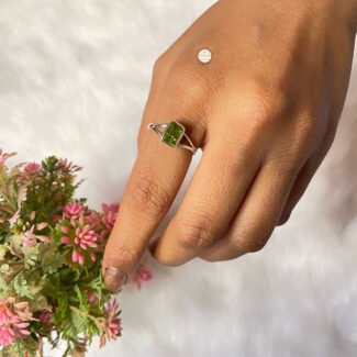 Peridot Semi Precious Stone Ring