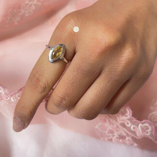 Citrine Semi Precious Stone Ring