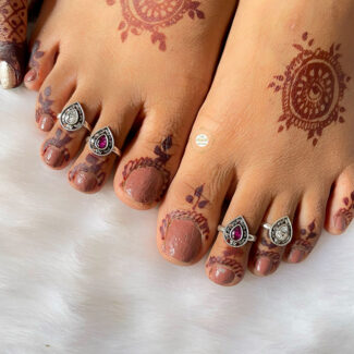 925 Pure Silver Tilak Toe Ring